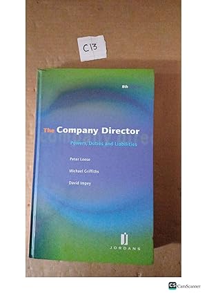 The Company Director Powers, Duties And Liabilities 8th Ed By Loose And Impey
