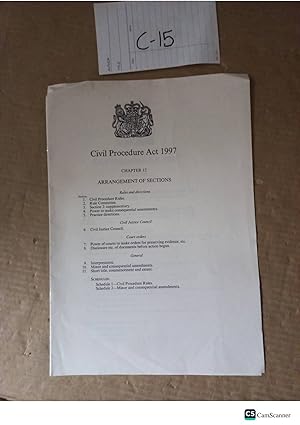 Civil Procedure Act 1997 Chapter 12