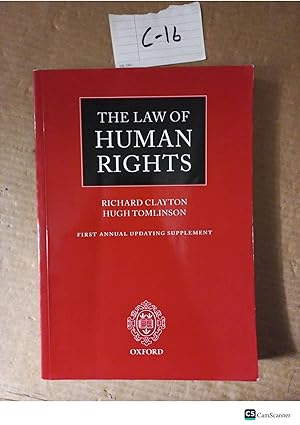 The Law Of Human Rights 1st Annual Updating Supplement To Clayton And Tomlinson