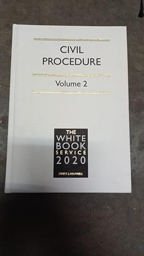 Civil Procedure 2020 Vol 2 The White Book Service