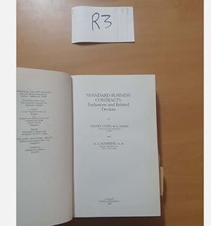 Standard Business Contracts: Exclusions and Related Devices by David Yates and...