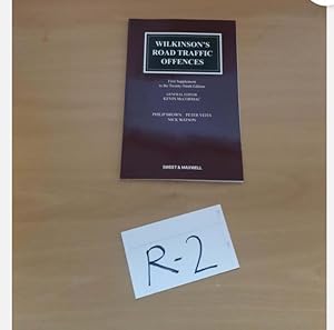 Wilkinson's Road Traffic Offences Twenty-Ninth Edition by McCormac supplement