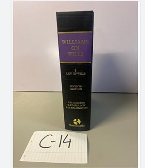 WILLIAMS ON WILLS 7th Edition By Barlow, Sherrin volume 1 of wills
