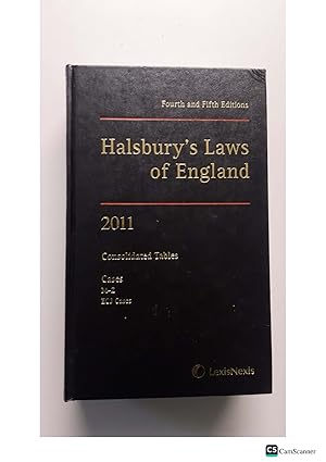 Halsbury's Law of England consolidated table one book of fourth and fifth...