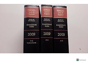 Halsbury's Law of England three books of consolidated tables of fourth and fifth editions 2009
