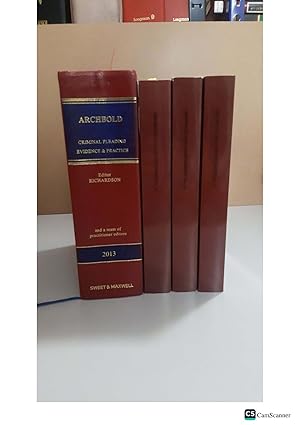 ARCHBOLD CRIMINAL PLEADING EVIDENCE & PRACTICE Editor RICHARDSON and a team...