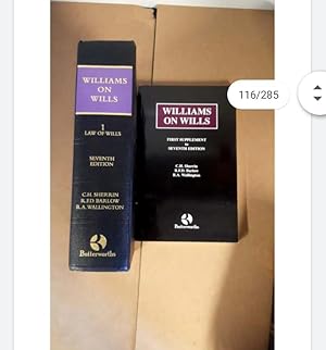 WILLIAMS ON WILLS 1 LAW OF WILLS SEVENTH EDITION C.H. SHERRIN R.ED. BARLOW with...
