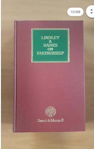 LINDLEY & BANKS ON PARTNERSHIP SEVENTEENTH EDITION BY R. C. P'ANSON BANKS, LL.B.