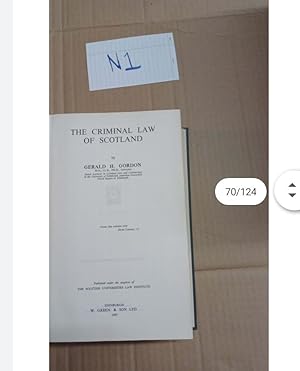 THE LAW OF DELICT IN SCOTLAND by DAVID M. WALKER Vol 1, 2