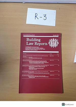 Building Law Reports by Justice Fraser 2022 Part Paperback