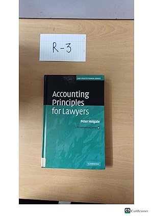 Accounting Principles for Lawyers by Peter Holgate
