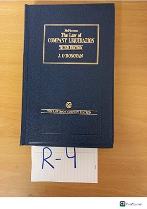 The Law of Company Liquidation third edition by by J O'Donovan