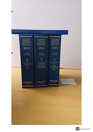 Butterworth Stone's Justices' Manual 2014 Vol 1,2 and 3 with key material and supplement by Carr and Turner