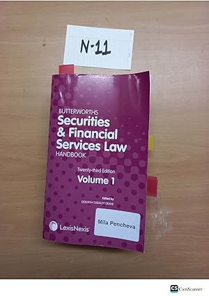 Butterworths Securities and Financial Services Law Handbook 23rd edition vol...