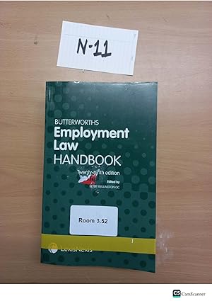 Butterworths Employment Law Handbook 29th edition by Wallington