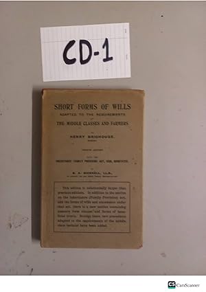 Short Forms Of Wills By Henry Brighouse