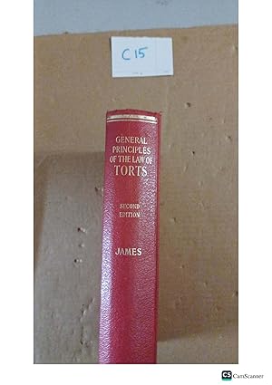 General Principles of the Law of Torts 2nd Ed by James 1964
