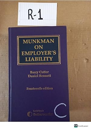 Munkman On Employer's Liability 14th Ed By Cotter And Bennett