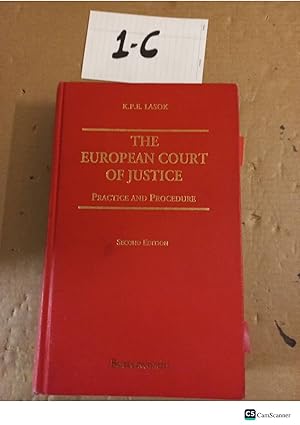 The European Court Of Justice 2nd Ed By K P E Lasok