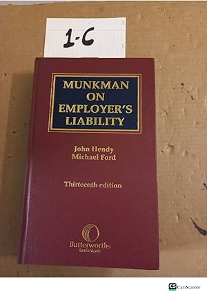 Munkman On Employer's Liability 13th Ed By Hendy And Ford