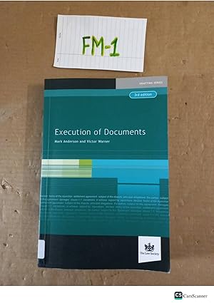 Execution Of Documents 3rd Ed By Anderson And Warner