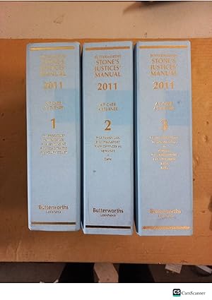 Butterworths Stone's Justices Manual 2011 Volume 1,2,3