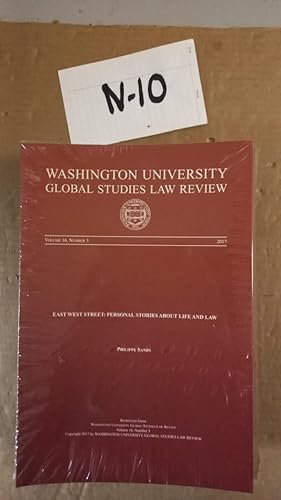 Washington University Global Studies Law Review vol 16 by Philippe Sands 2017