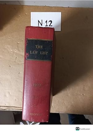 The Law List 1972 By Steven