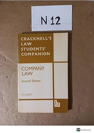 Cracknell's Law Students' Companion Company Law 2nd Ed By Smith