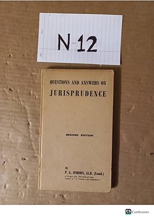 Questions And Answers On Jurisprudence 2nd Ed By Osborn
