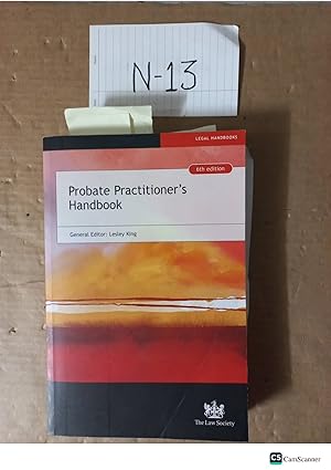 Probate Practitioner's Handbook 6th Ed By Lesley King