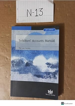 Solicitors' Accounts Manual 9th Ed By The Law Society