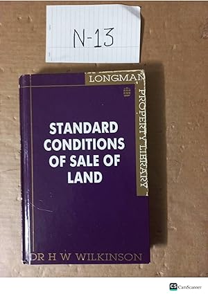 Standard Conditions Of Sale Of Land By Wilkinson