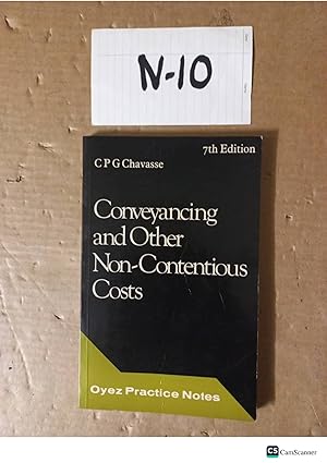 Conveyancing And Other Non Contentious Costs 7th Ed By Chavasse