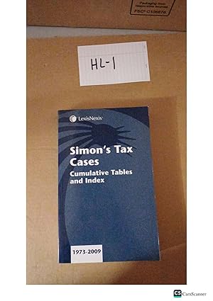 Simon's Tax Cases Tables And Index
