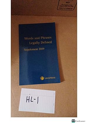 Words And Phrases Legally Defined Supplement 2019