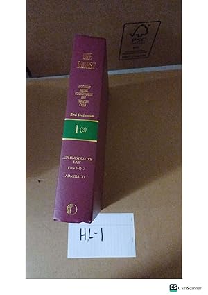 The Digest Administrative Law 2004 3rd Reissue Vol 1