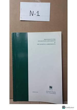 Precedents For Separation Agreements And Pre-Marital Agreements 2001