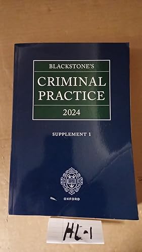 Blackstone's Criminal Practice 2024 Supplement