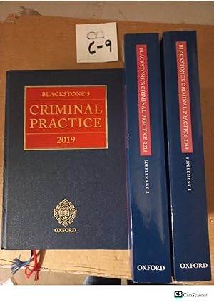 Blackstone's Criminal Practice 2019 With Supplements