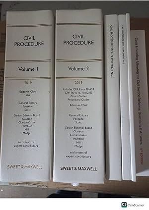 Civil Procedure 2019 The White Book Service 2019 with supplements complete set