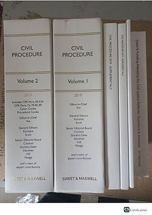 Civil Procedure 2019 The White Book Service 2019 with supplements complete set
