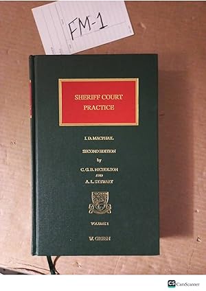 Sheriff Court Practice 2nd Ed By Nicholson And Stewart