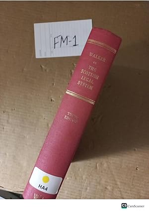 Walker On The Scottish Legal System 3rd Ed