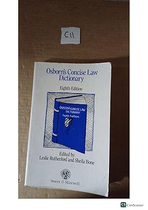 Osborn's Concise Law Dictionary 8th Ed By Rutherford And Bone