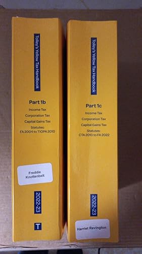 Tolley's Yellow Tax Handbook 2022-23 Part 1b And 1c