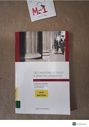 Declarations Of Trusts A Drafting Handbook 5th Ed By Katherine Sanders