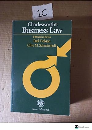 Charlesworth's Business Law 15th Ed By Dobson And Schmitthoff