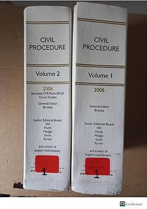 Civil Procedure 2006 Vol 1 And 2 The White Book Service