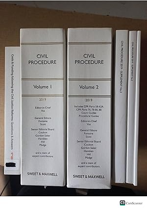 Civil Procedure 2019 Vol 1 And 2 With Supplements And Questions Answers Complete...